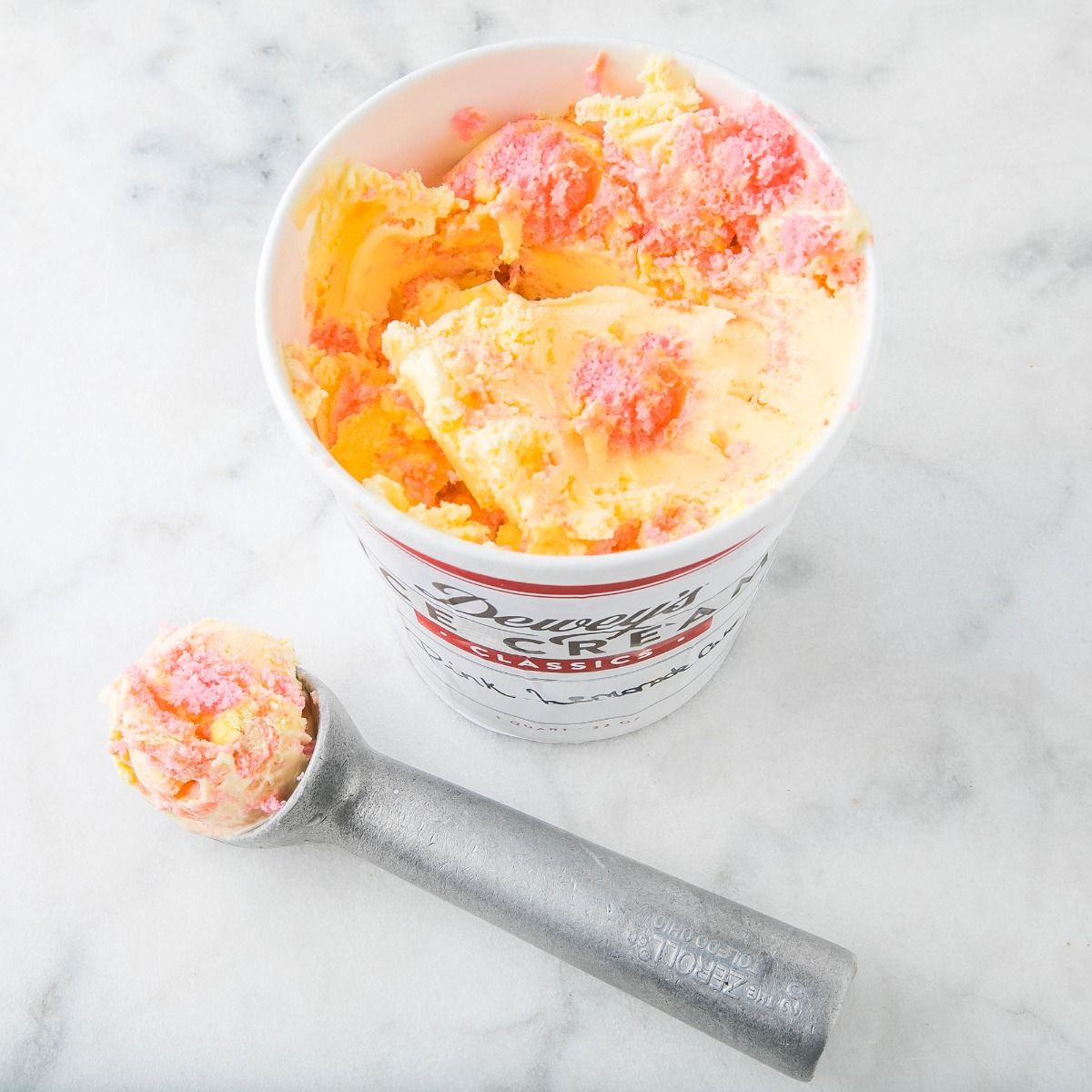 Pink Lemonade Ice Cream Quart | Local Pickup at Dewey's Bakery