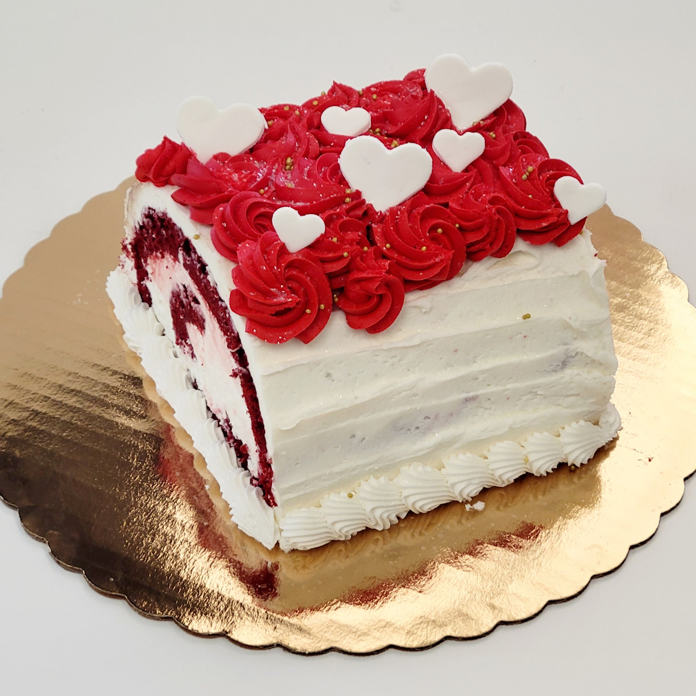 Red Velvet Rosette Cream Roll | Local Pickup at Dewey's Bakery