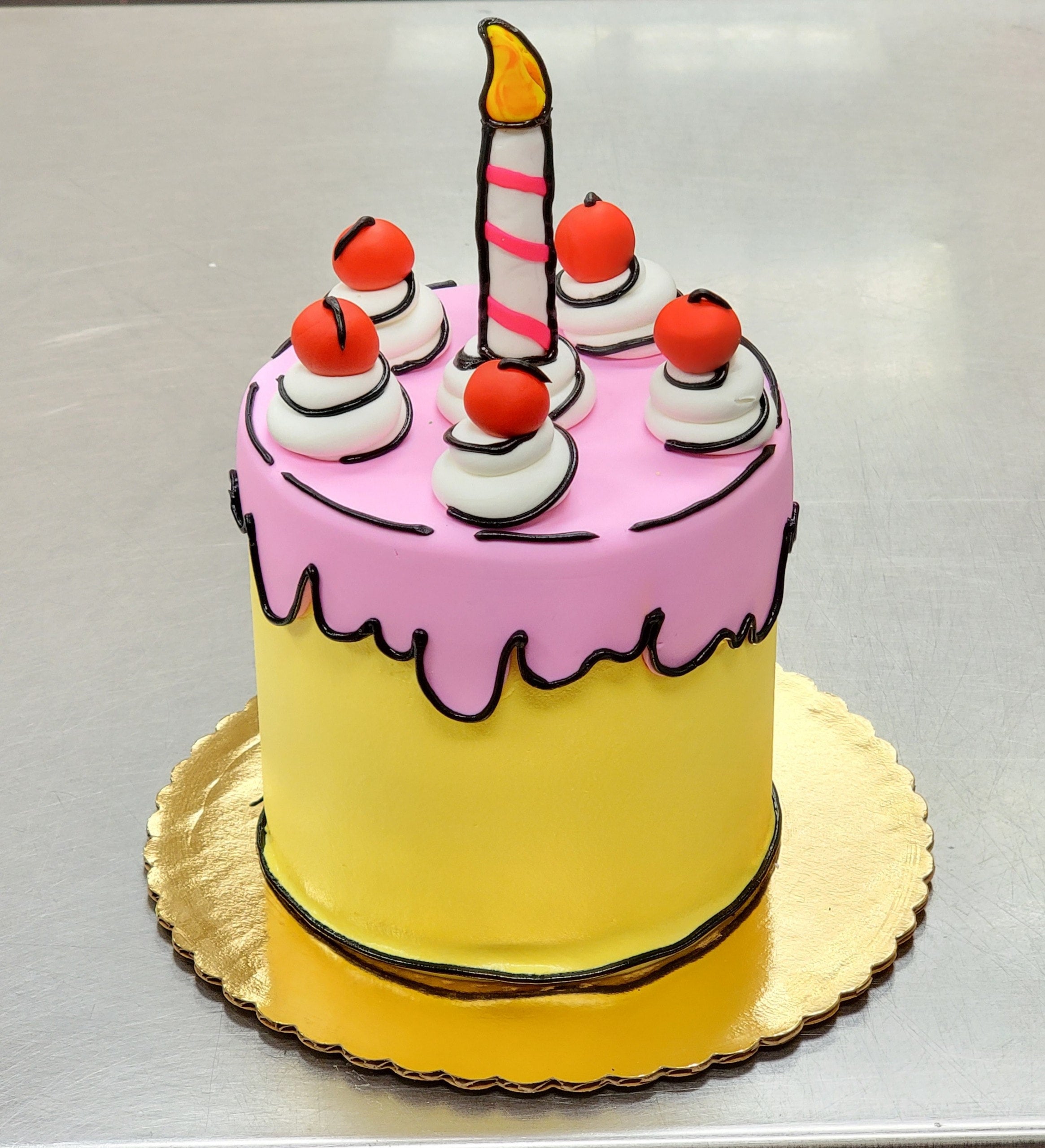 Comic Birthday Cake (4 layer) | Local Pickup at Dewey's Bakery