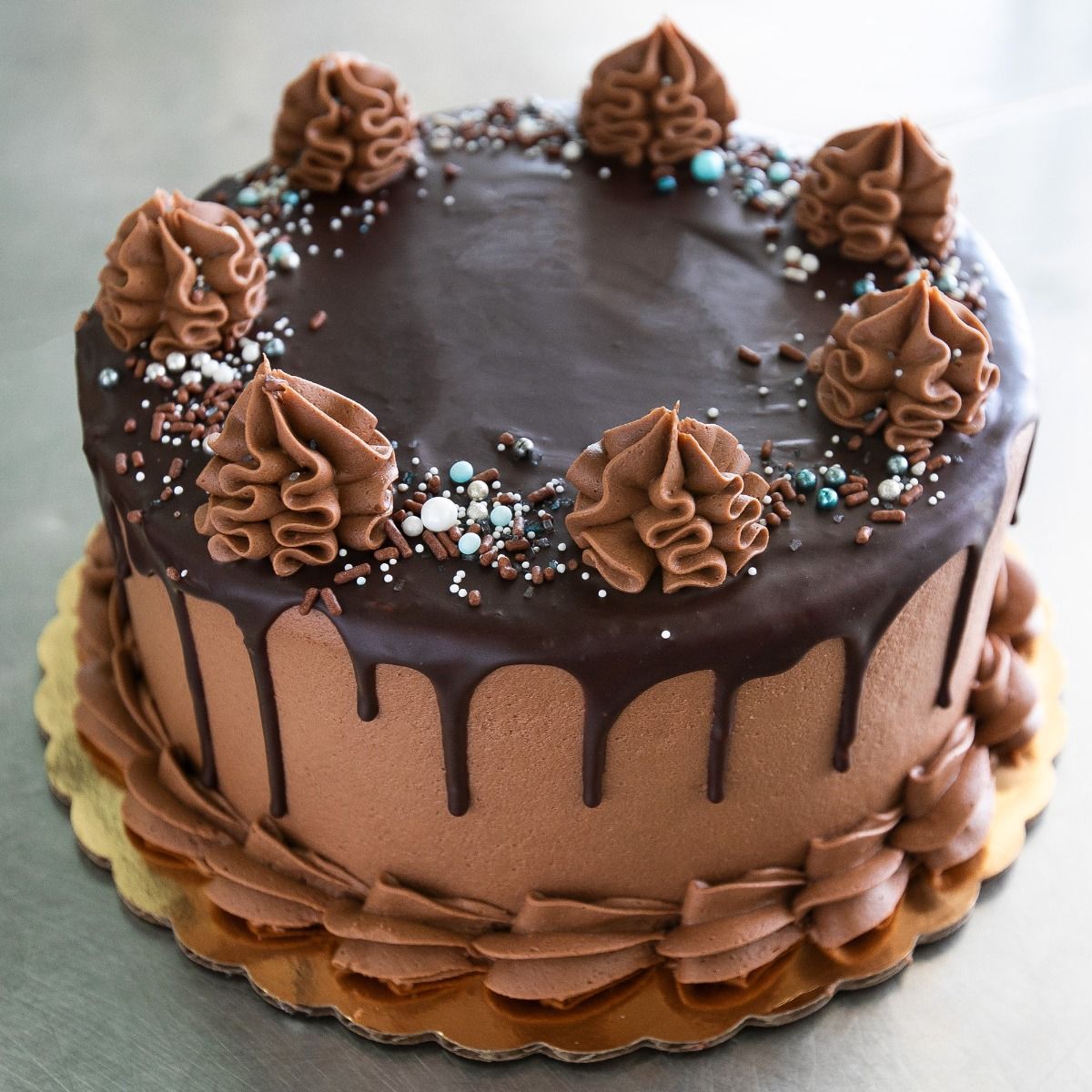 Ganache Glazed Chocolate Cake