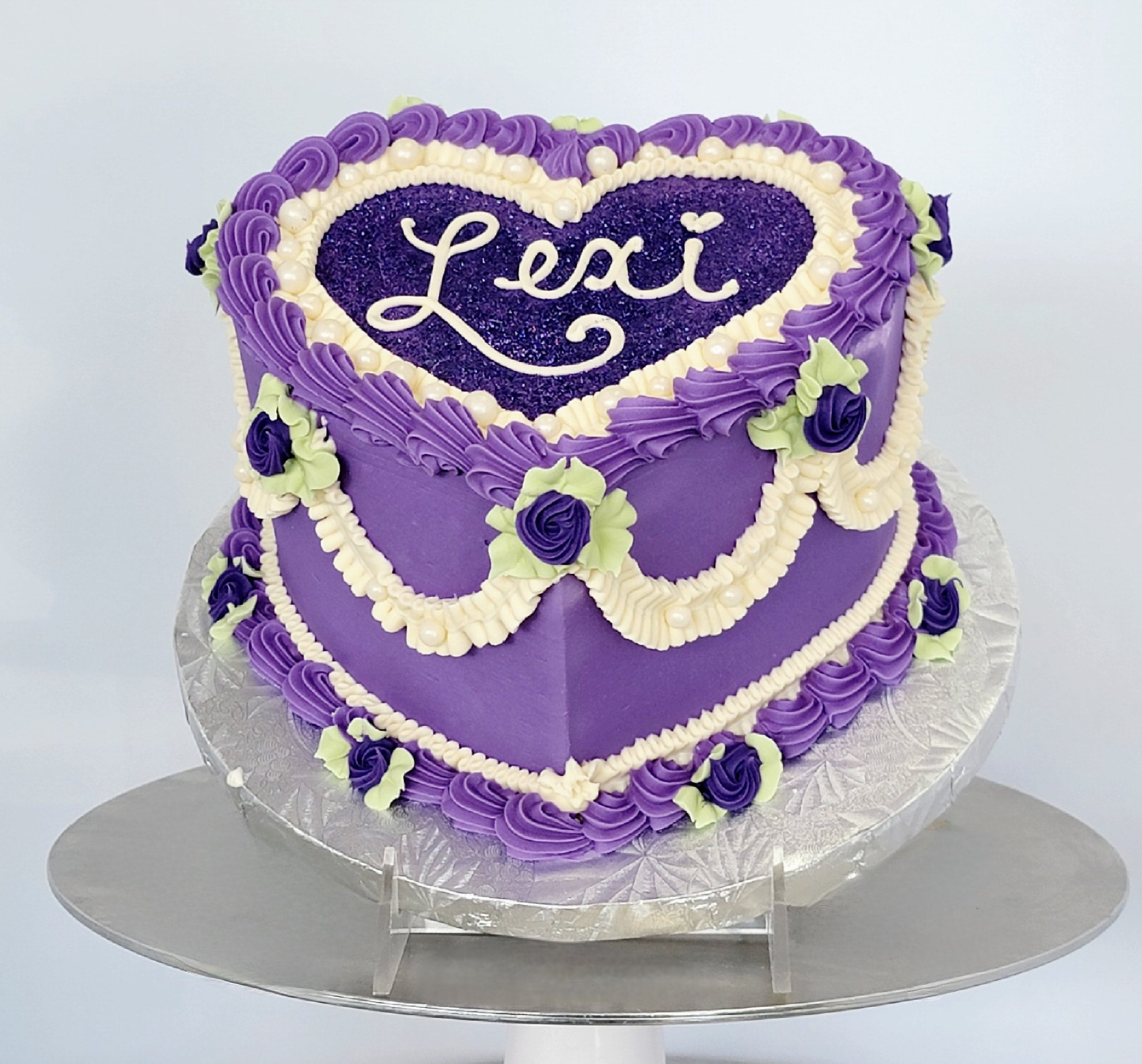 Purple Cake | Fresh Cream Cake | Vegetarian Cake | Egg Free Cake