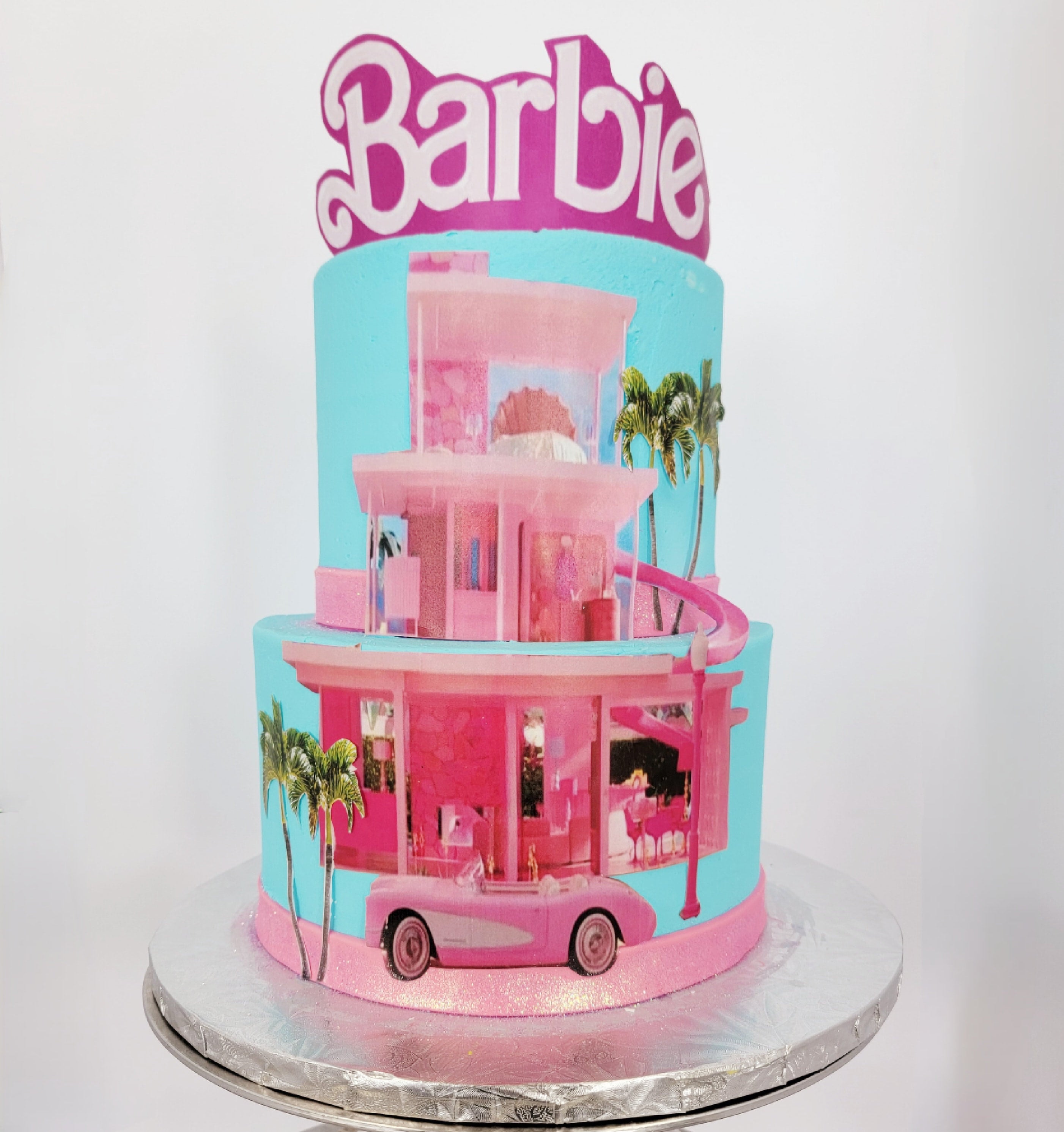 Order Pink Barbie Doll Theme Cake online | free delivery in 3 hours -  Flowera